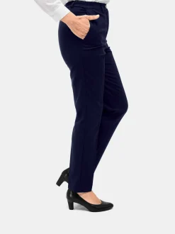 Goldner Damen Stoffhosen - Kurzgröße in marine