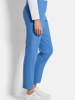 Goldner Damen Stoffhosen - Kurzgröße in blau