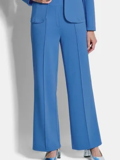 Goldner Damen Stoffhosen - Kurzgröße in blau