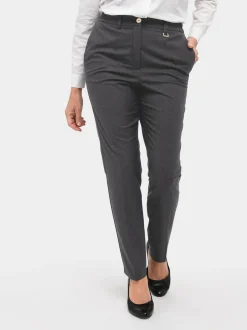 Goldner Damen Stoffhosen - Kurzgröße in anthrazit