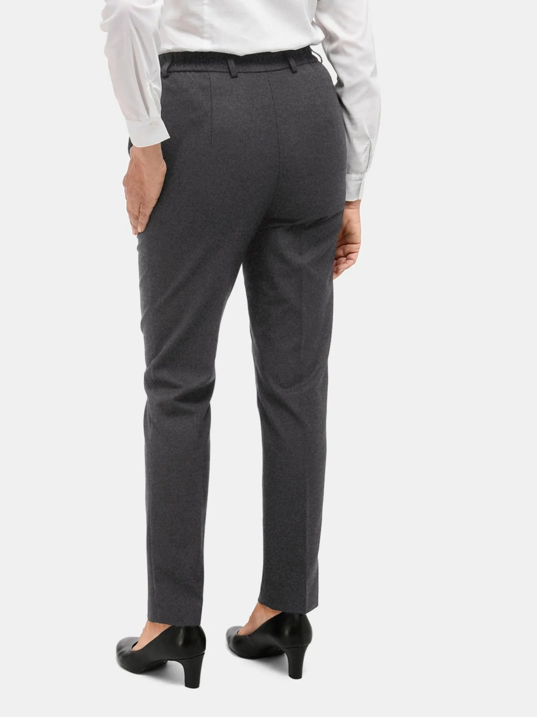Goldner Damen Stoffhosen - Kurzgröße in anthrazit