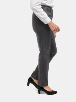 Goldner Damen Stoffhosen - Kurzgröße in anthrazit