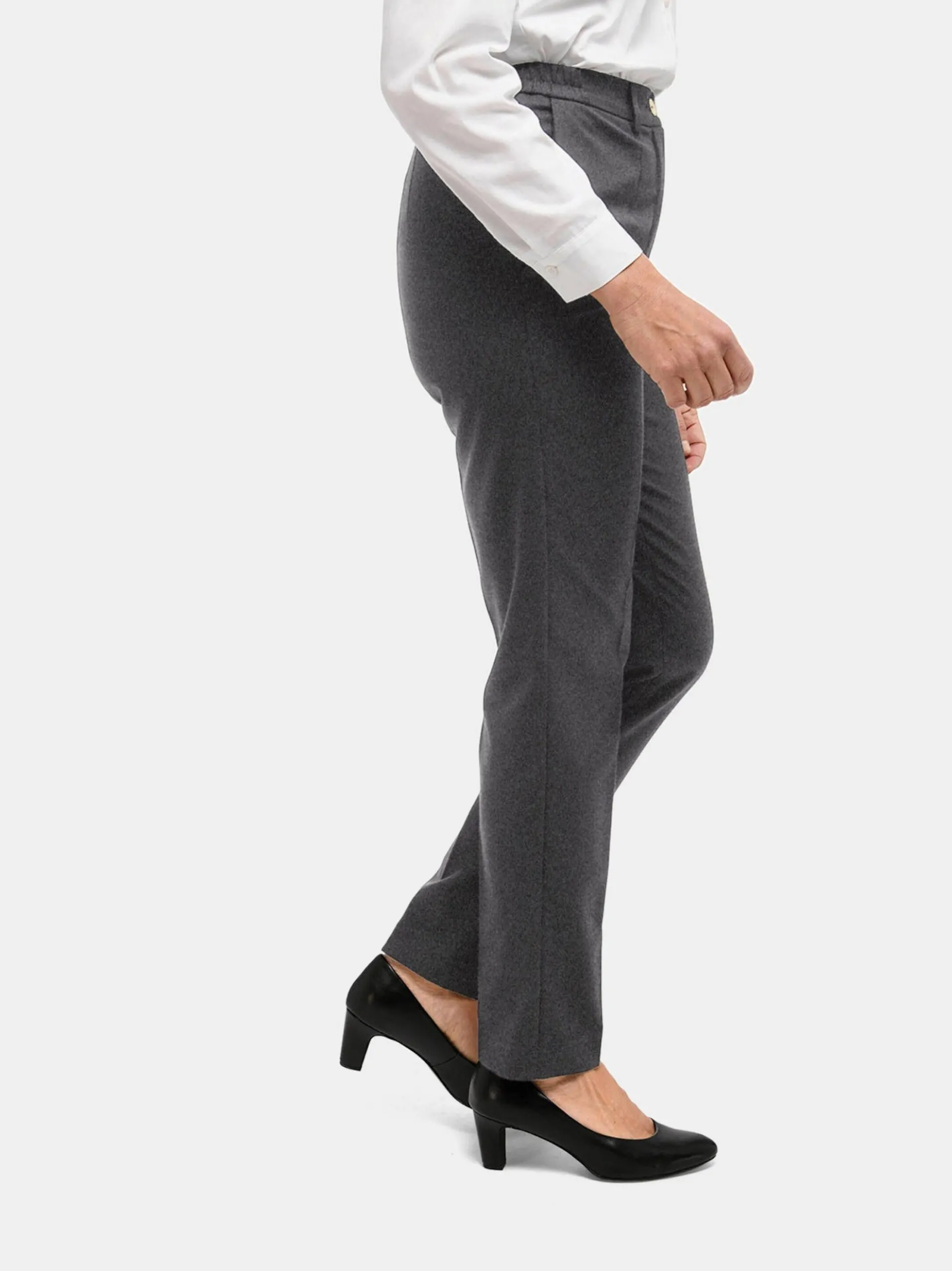 Goldner Damen Stoffhosen - Kurzgröße in anthrazit