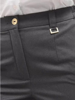 Goldner Damen Stoffhosen - Kurzgröße in anthrazit