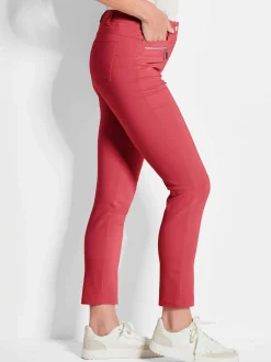 Goldner Damen Stretchhosen in rot