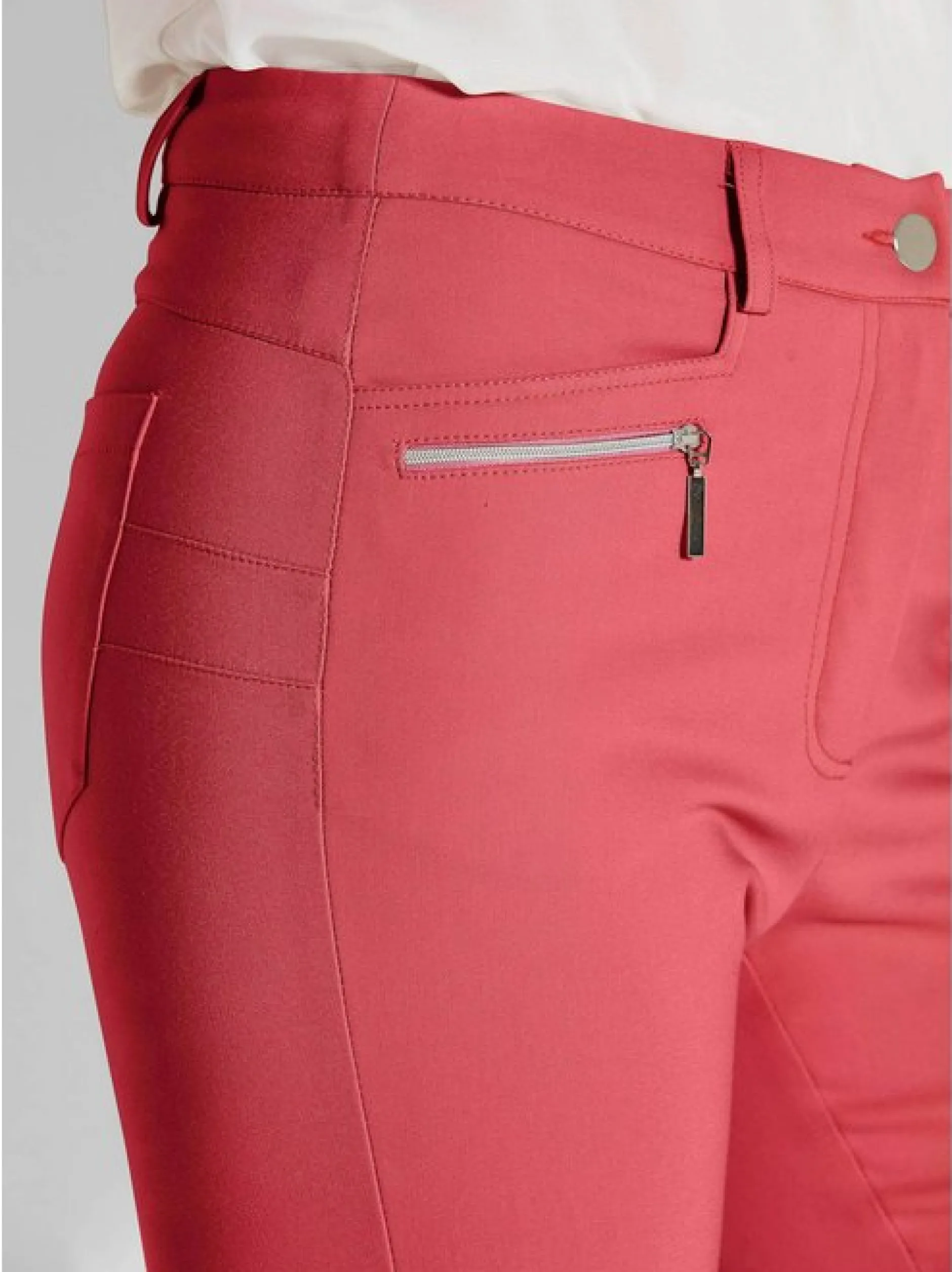 Goldner Damen Stretchhosen in rot