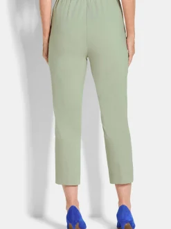 Goldner Damen Stretchhosen in grün