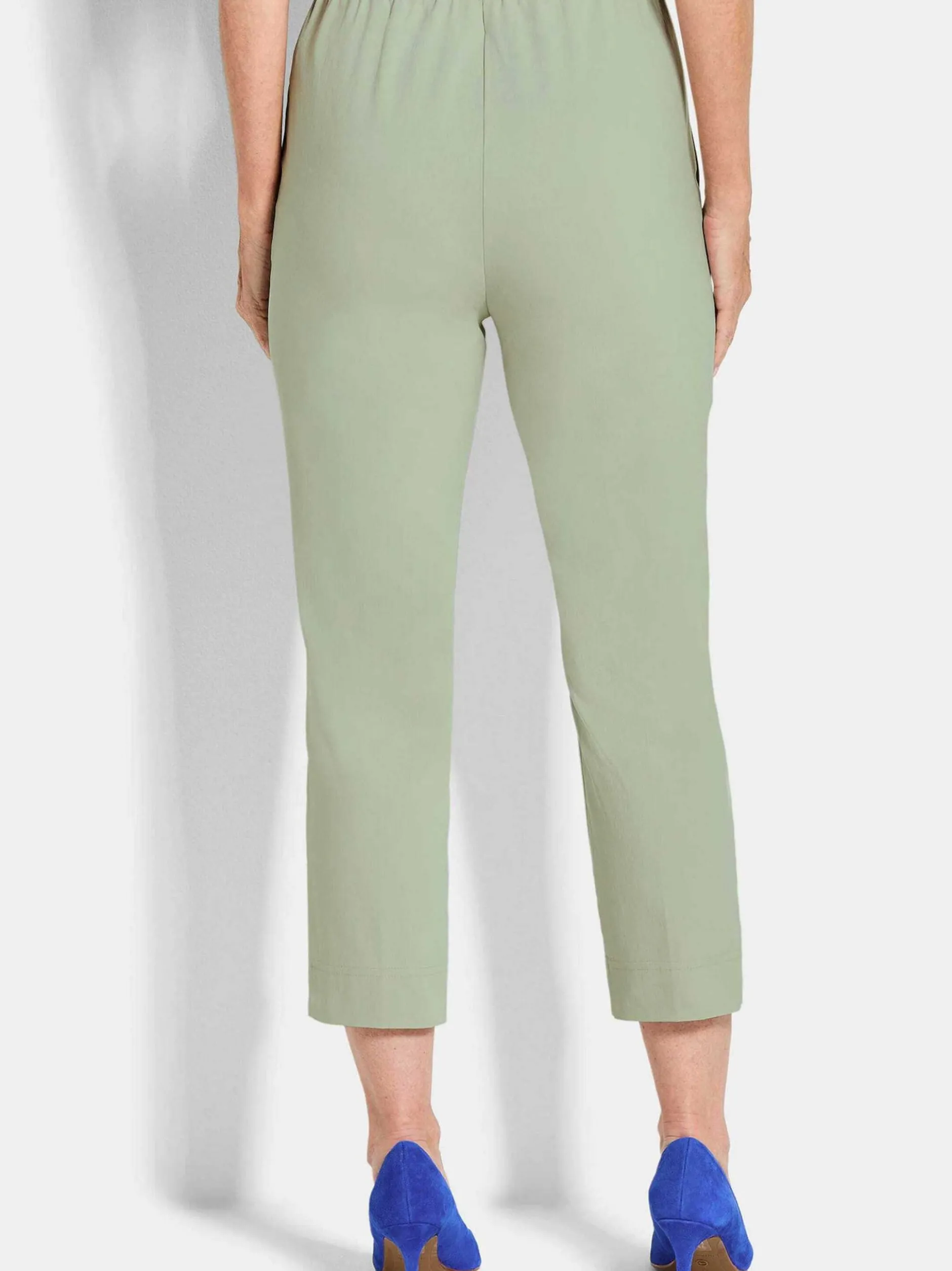 Goldner Damen Stretchhosen in grün