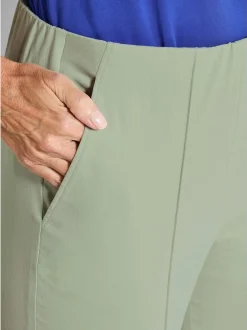 Goldner Damen Stretchhosen in grün