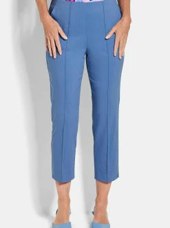 Goldner Damen Stretchhosen - Kurzgröße in blau