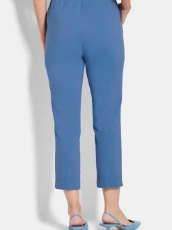 Goldner Damen Stretchhosen - Kurzgröße in blau