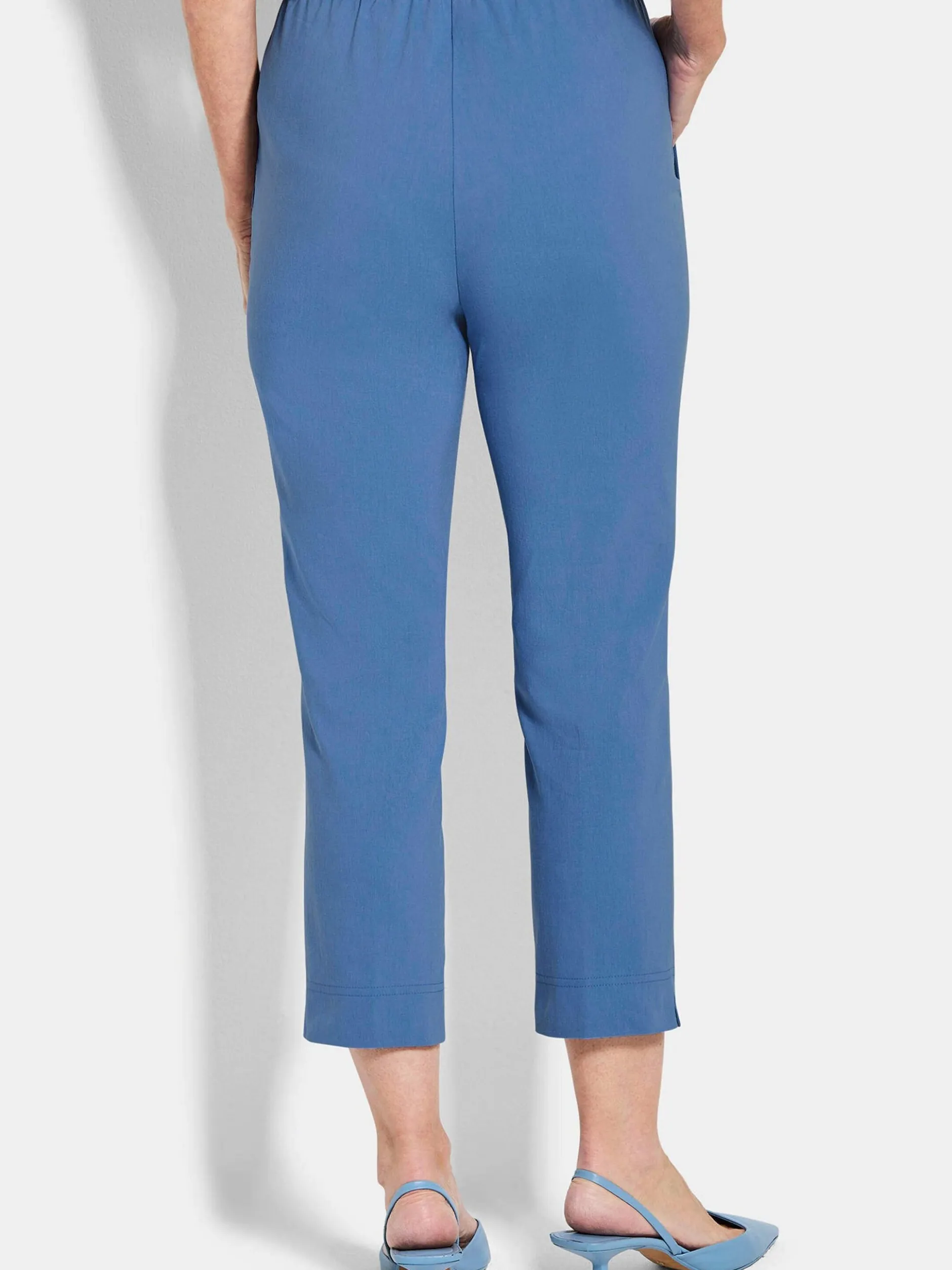 Goldner Damen Stretchhosen - Kurzgröße in blau