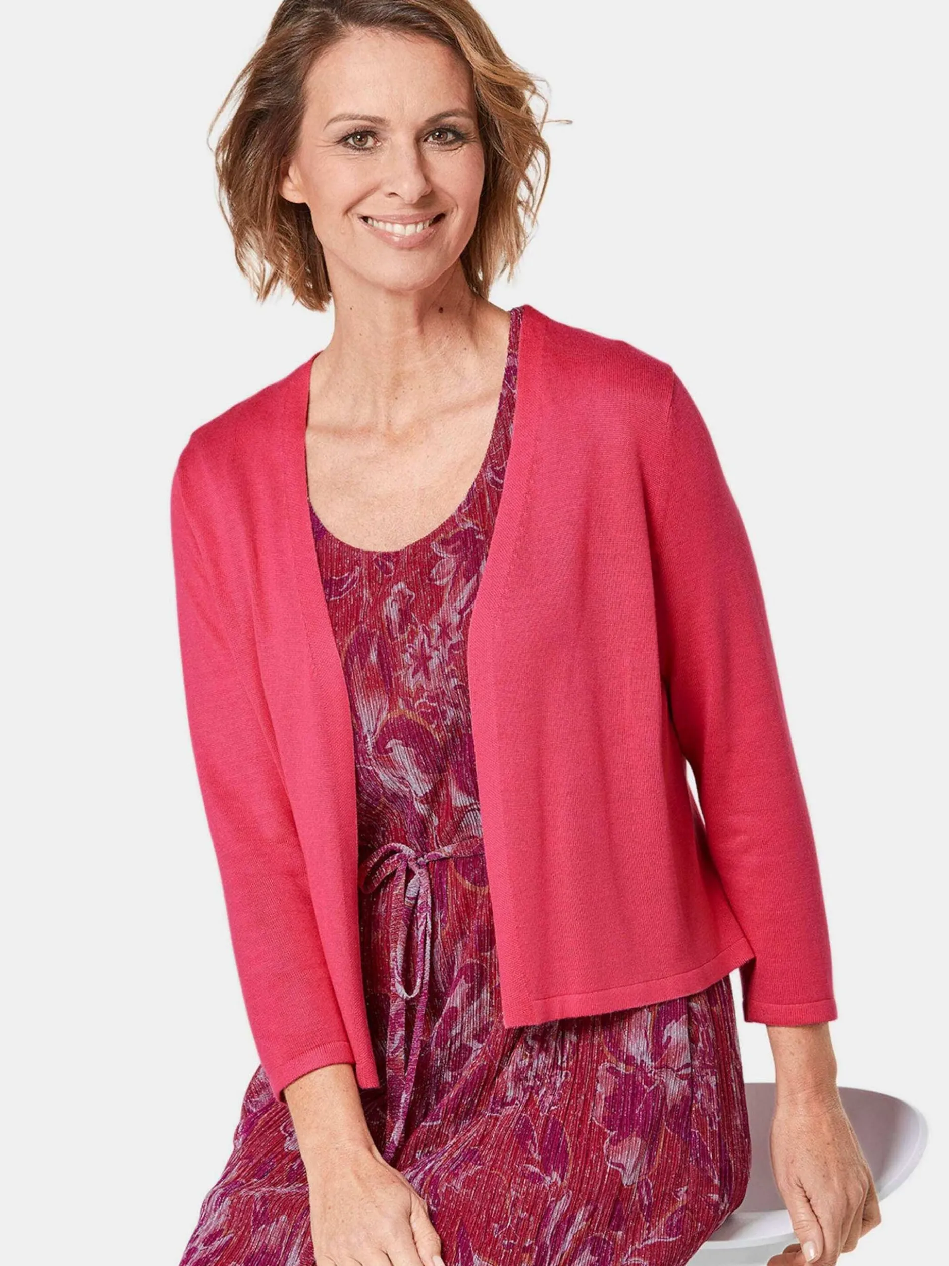 Goldner Damen Strickjacken in pink - Ärmel: 3/4 Arm