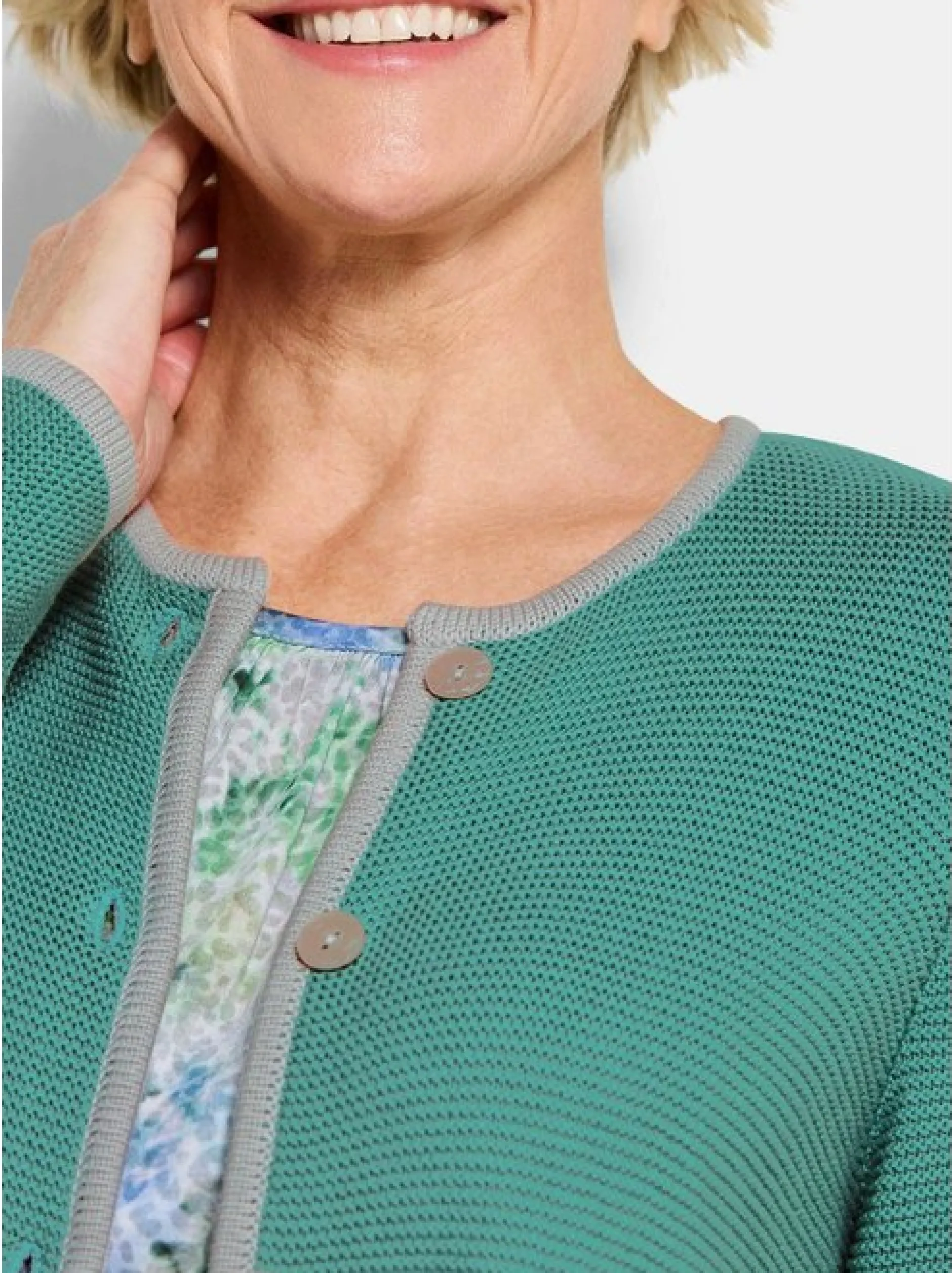 Goldner Damen Strickjacken in mehrfarbig