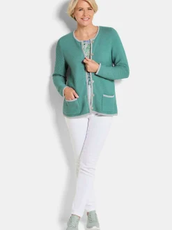 Goldner Damen Strickjacken in mehrfarbig