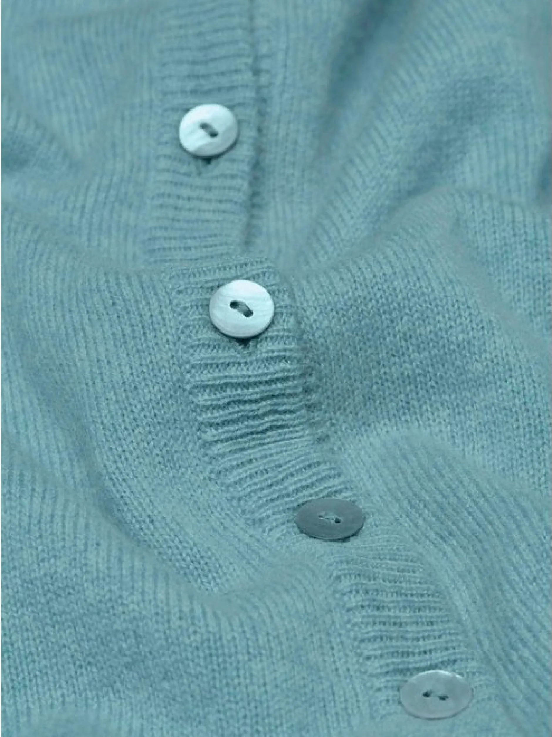 Goldner Damen Strickjacken in aqua - Ärmel: langarm