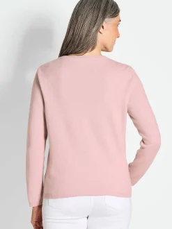 Goldner Damen Strickjacken in rosa - Ärmel: langarm