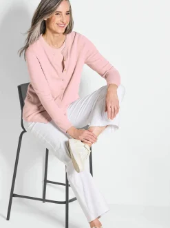 Goldner Damen Strickjacken in rosa - Ärmel: langarm