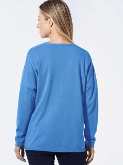 Goldner Damen Strickjacken in blau - Ärmel: langarm