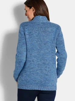 Goldner Damen Strickjacken - Kurzgröße in blau