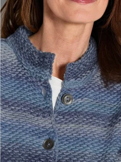 Goldner Damen Strickjacken - Kurzgröße in blau