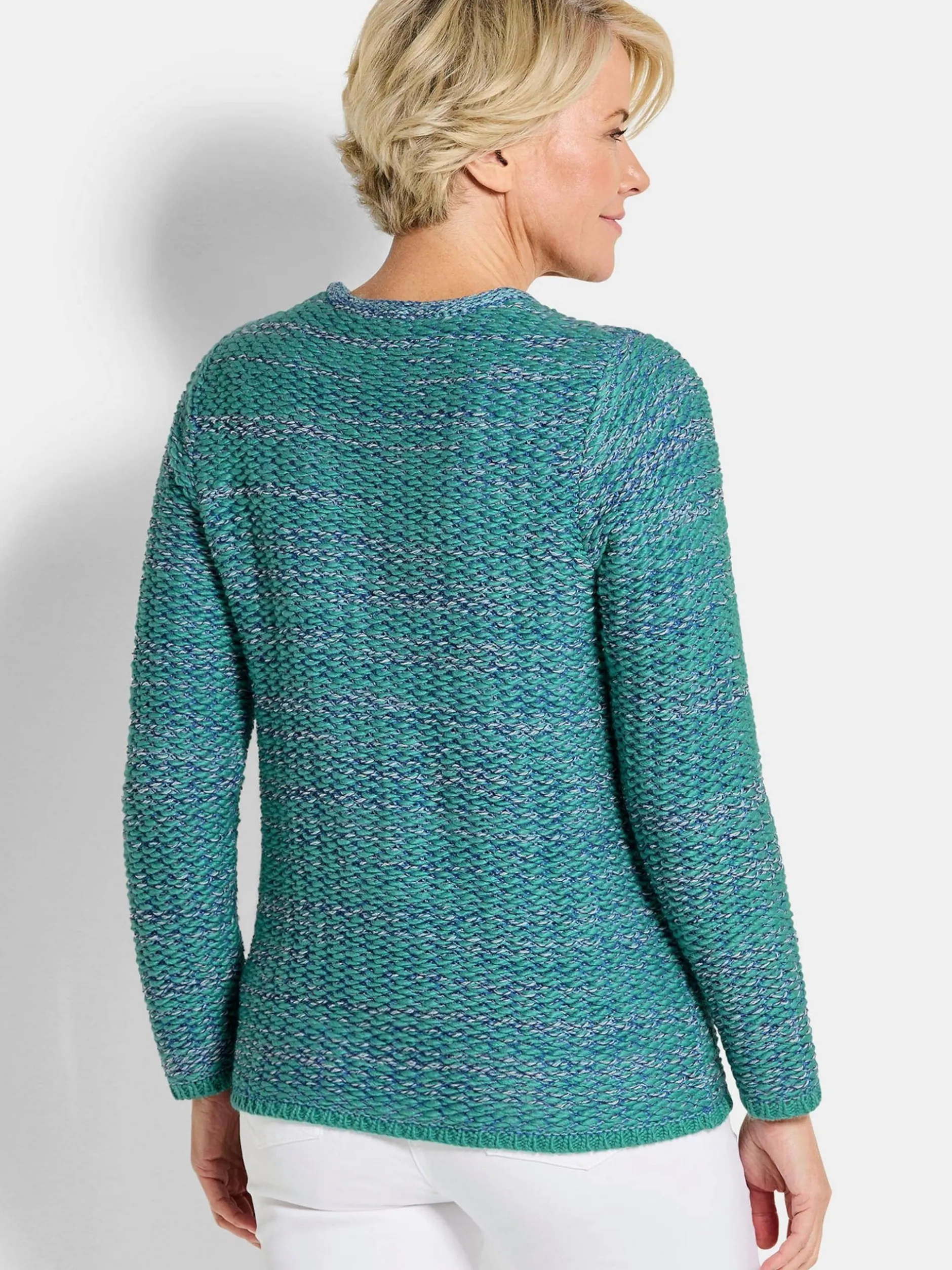 Goldner Damen Strickjacken - Kurzgröße in türkis