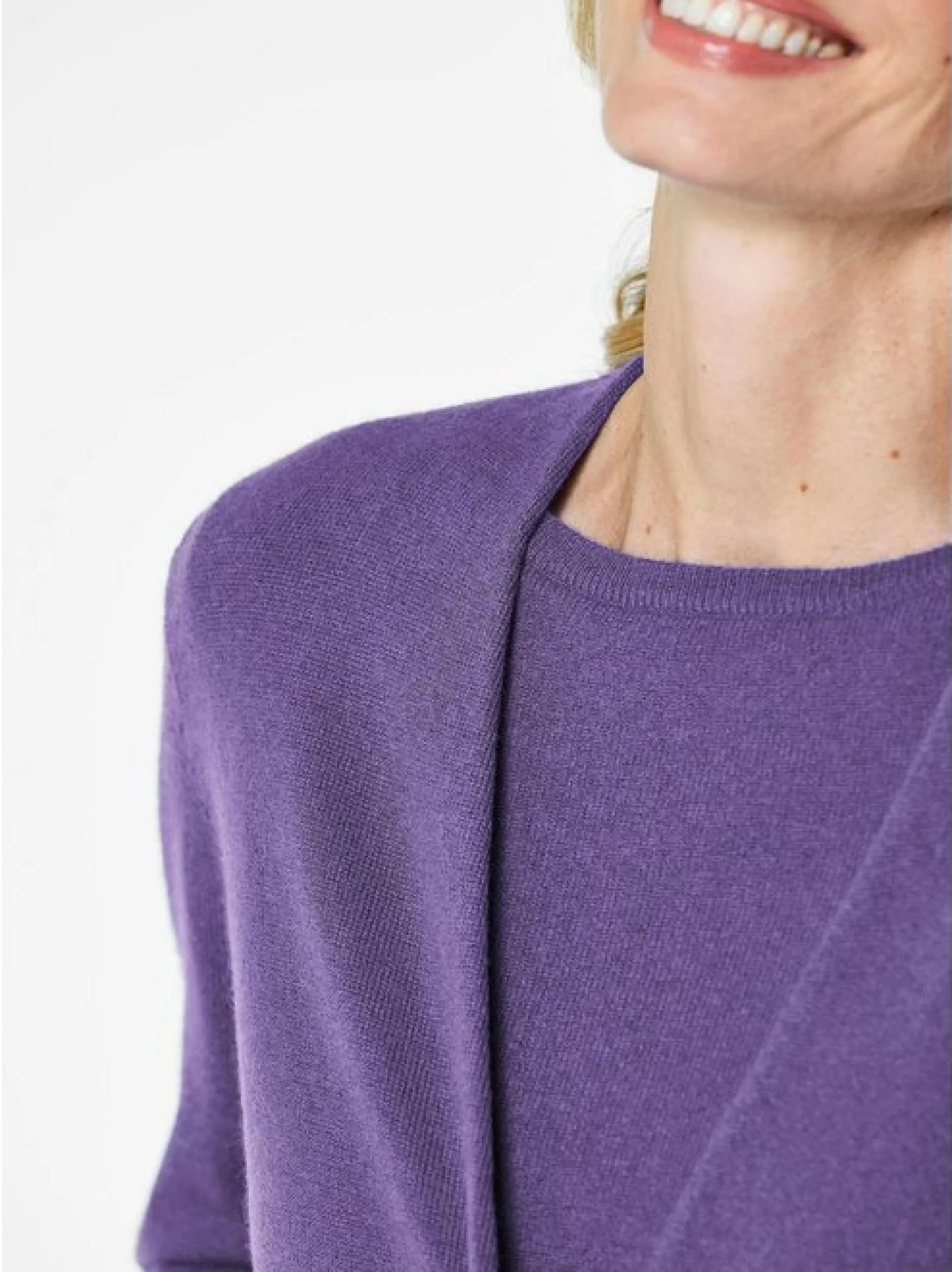 Goldner Damen Strickjacken - Kurzgröße in lila