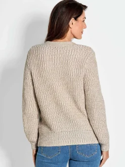 Goldner Damen Strickjacken - Kurzgröße in weiß