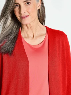 Goldner Damen Strickjacken - Kurzgröße in orange