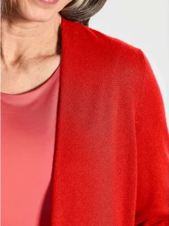 Goldner Damen Strickjacken - Kurzgröße in orange
