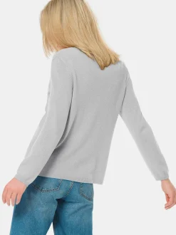Goldner Damen Strickjacken - Kurzgröße in melange