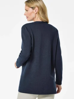 Goldner Damen Strickjacken - Kurzgröße in marine
