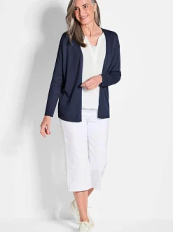 Goldner Damen Strickjacken - Kurzgröße in marine