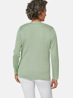 Goldner Damen Strickjacken - Kurzgröße in grün
