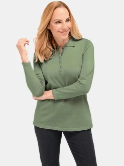 Goldner Damen Strickpullover - Kurzgröße in grün
