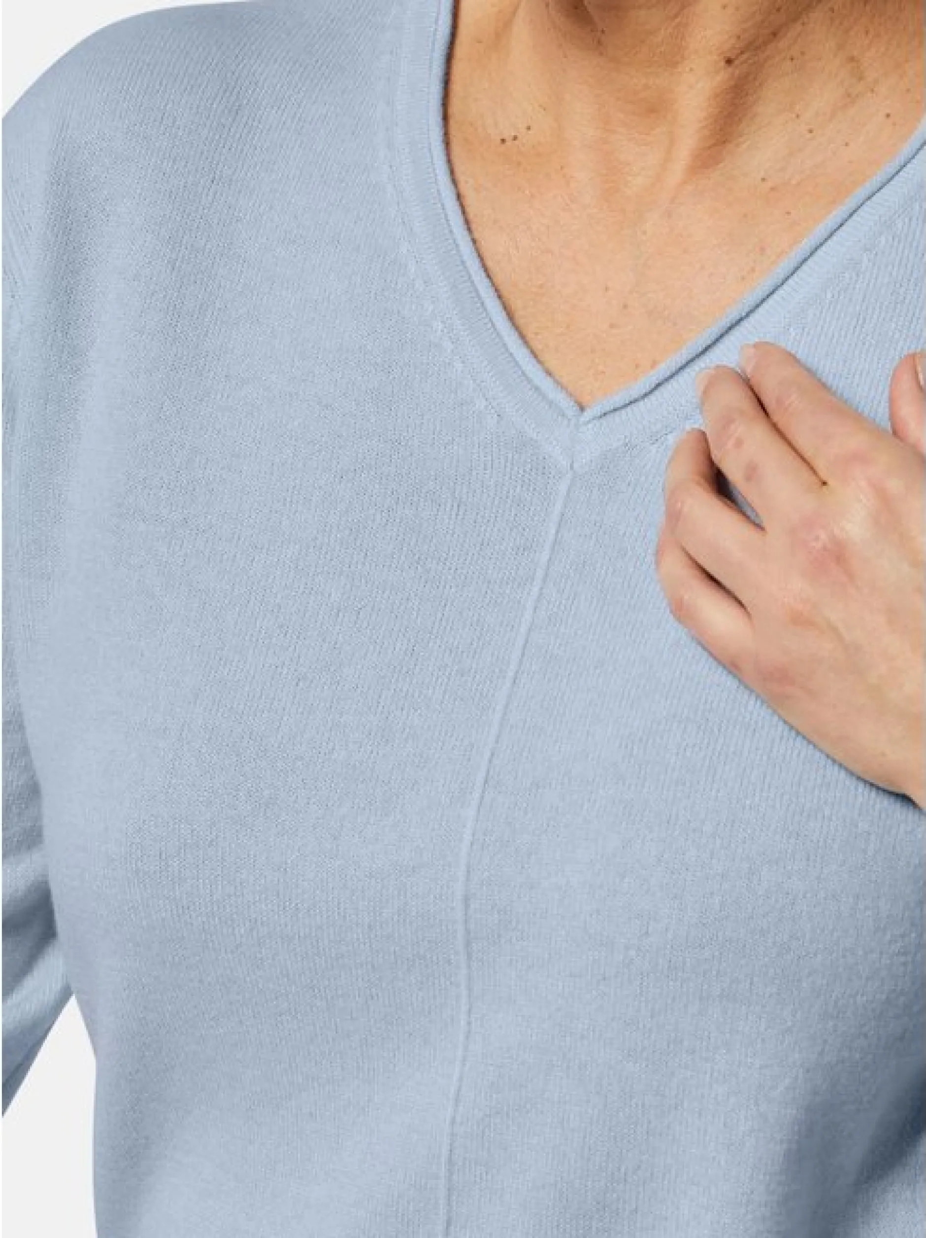 Goldner Damen Strickpullover in hellblau