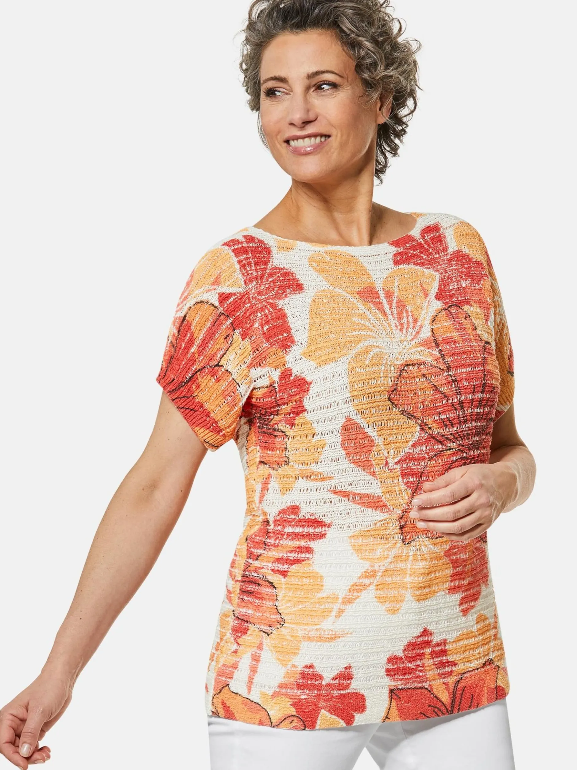 Goldner Damen Strickpullover in orange beige
