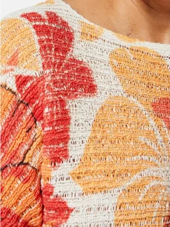 Goldner Damen Strickpullover in orange beige