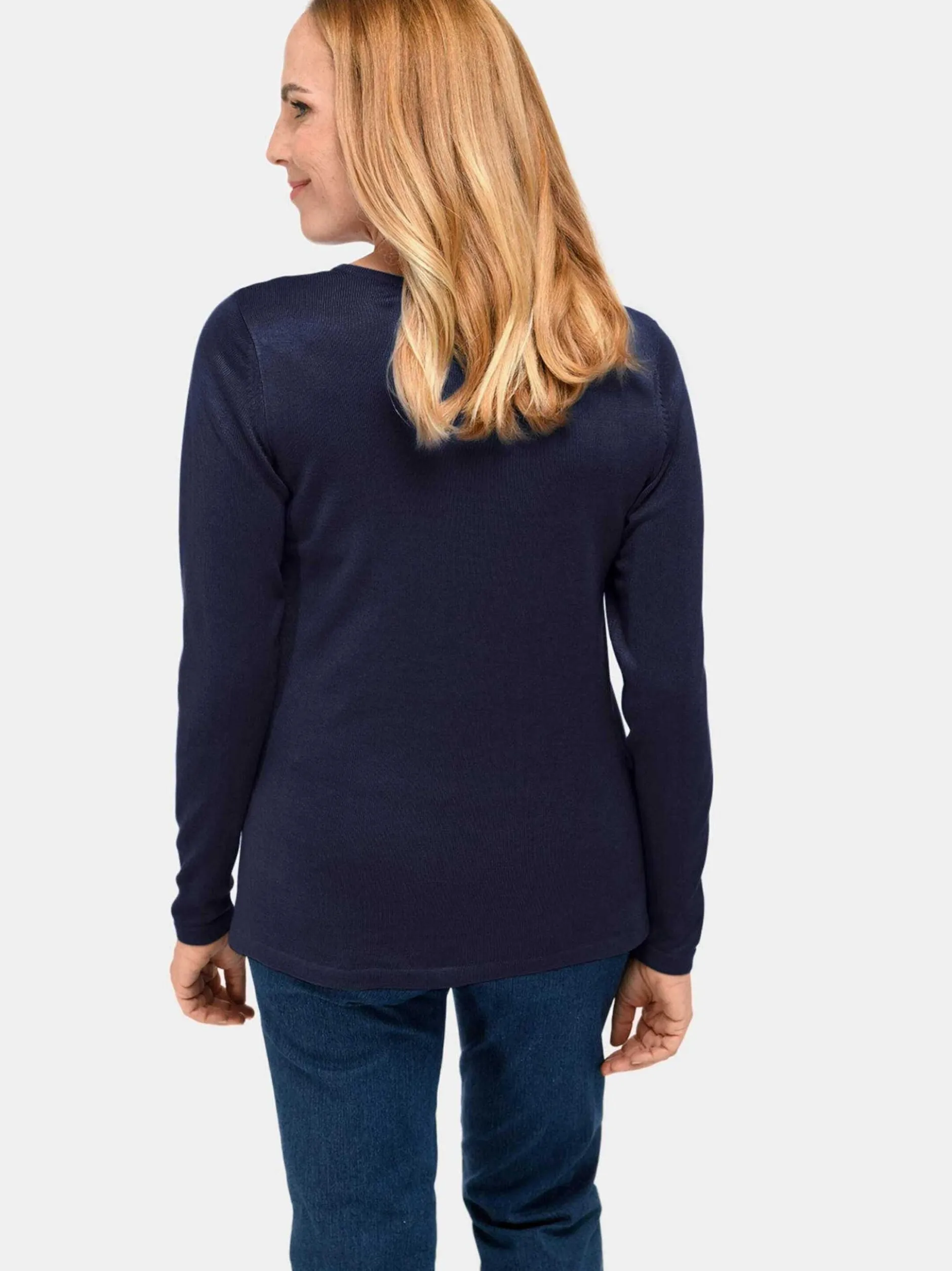 Goldner Damen Strickpullover in blau - Ärmel: langarm