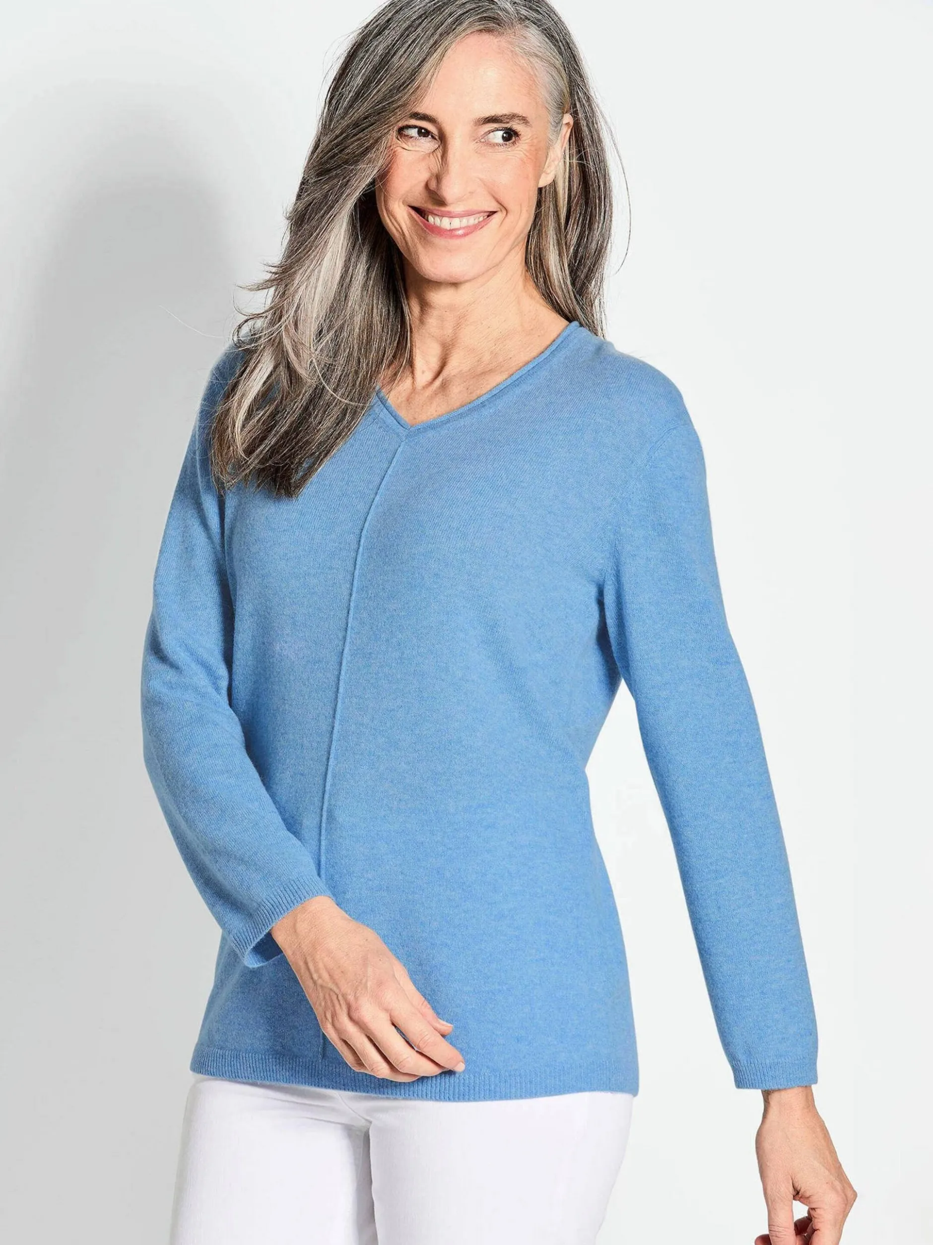 Goldner Damen Strickpullover in blau - Ärmel: langarm