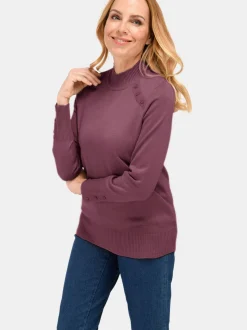 Goldner Damen Strickpullover in bordeaux