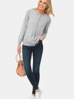 Goldner Damen Strickpullover - Kurzgröße in melange