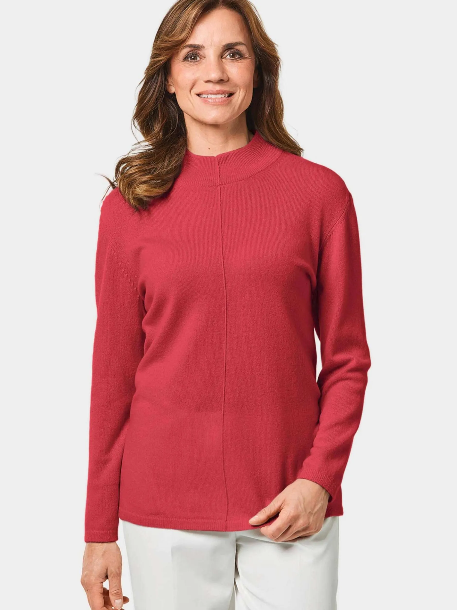Goldner Damen Strickpullover in koralle - Ärmel: langarm