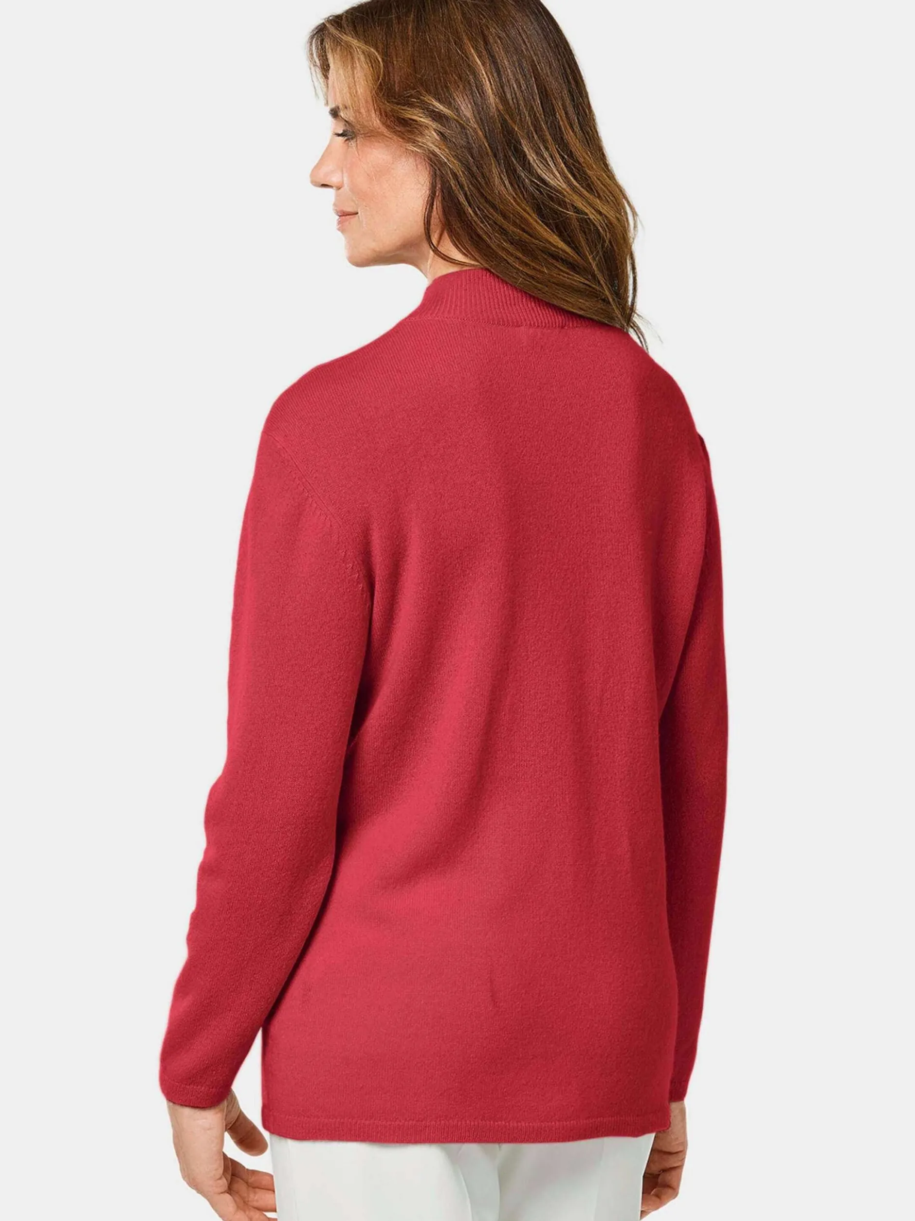 Goldner Damen Strickpullover in koralle - Ärmel: langarm