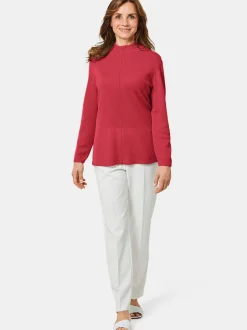 Goldner Damen Strickpullover in koralle - Ärmel: langarm