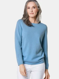 Goldner Damen Strickpullover in blau - Ärmel: langarm