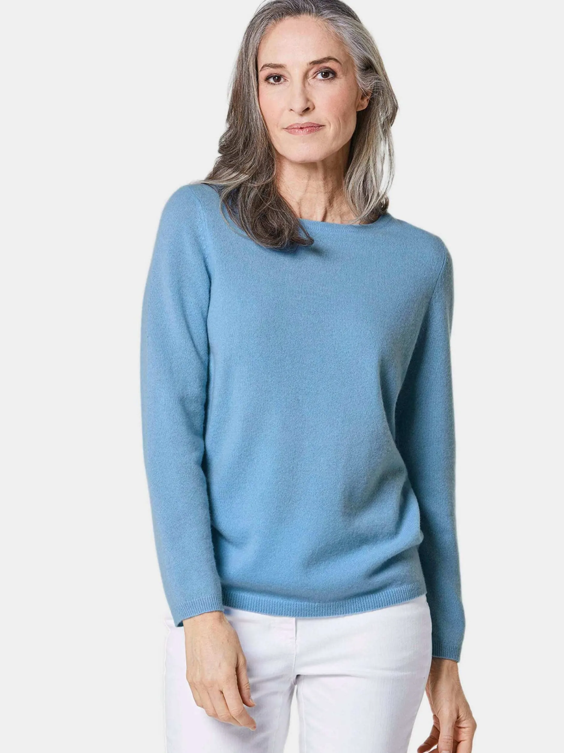 Goldner Damen Strickpullover in blau - Ärmel: langarm