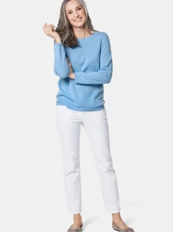 Goldner Damen Strickpullover in blau - Ärmel: langarm
