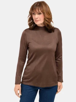 Goldner Damen Strickpullover in taupe - Ärmel: langarm