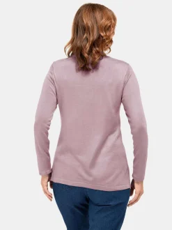 Goldner Damen Strickpullover in rosa - Ärmel: langarm